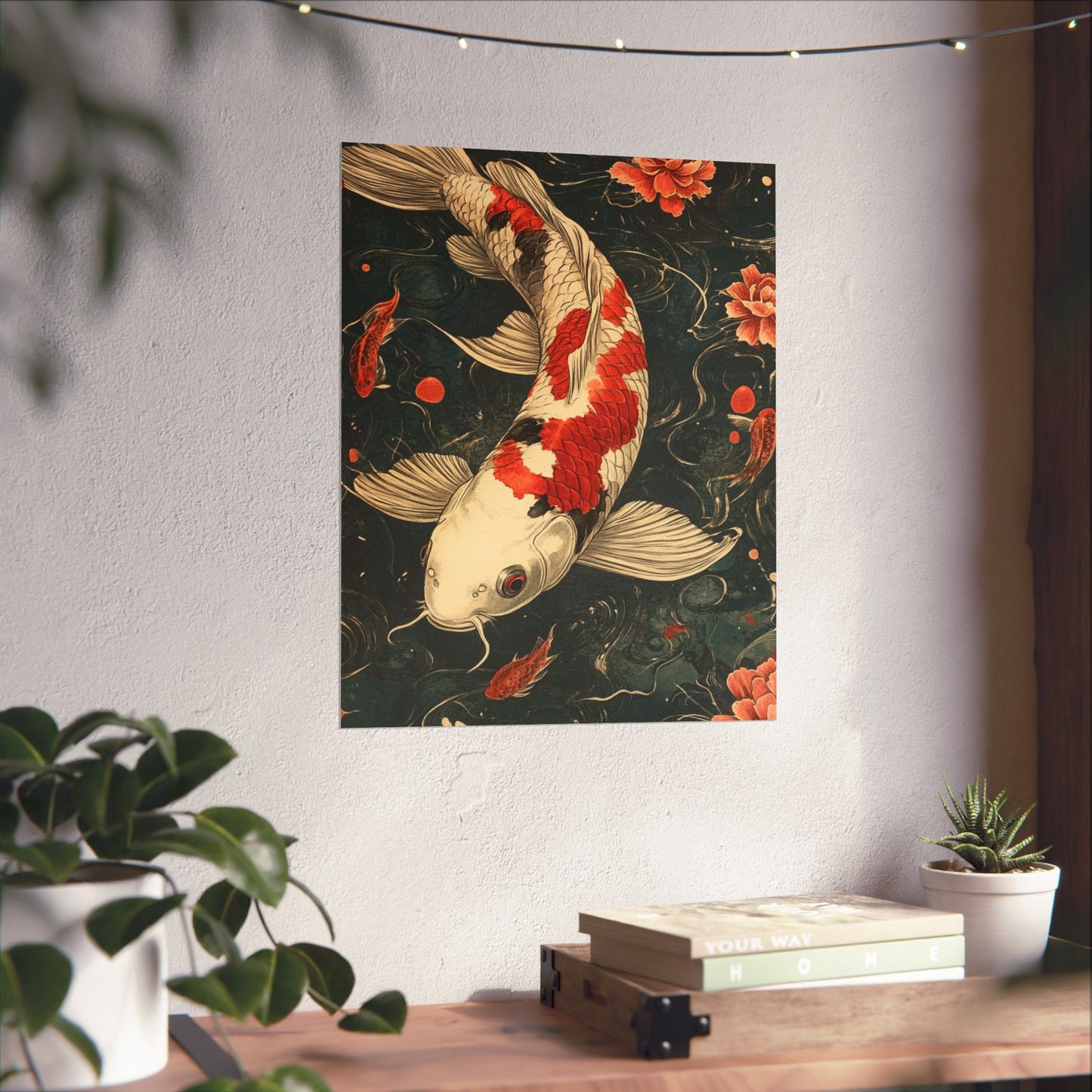 Koi Fish Matte Vertical Poster - Elegant Wall Art for Serenity and Inspiration