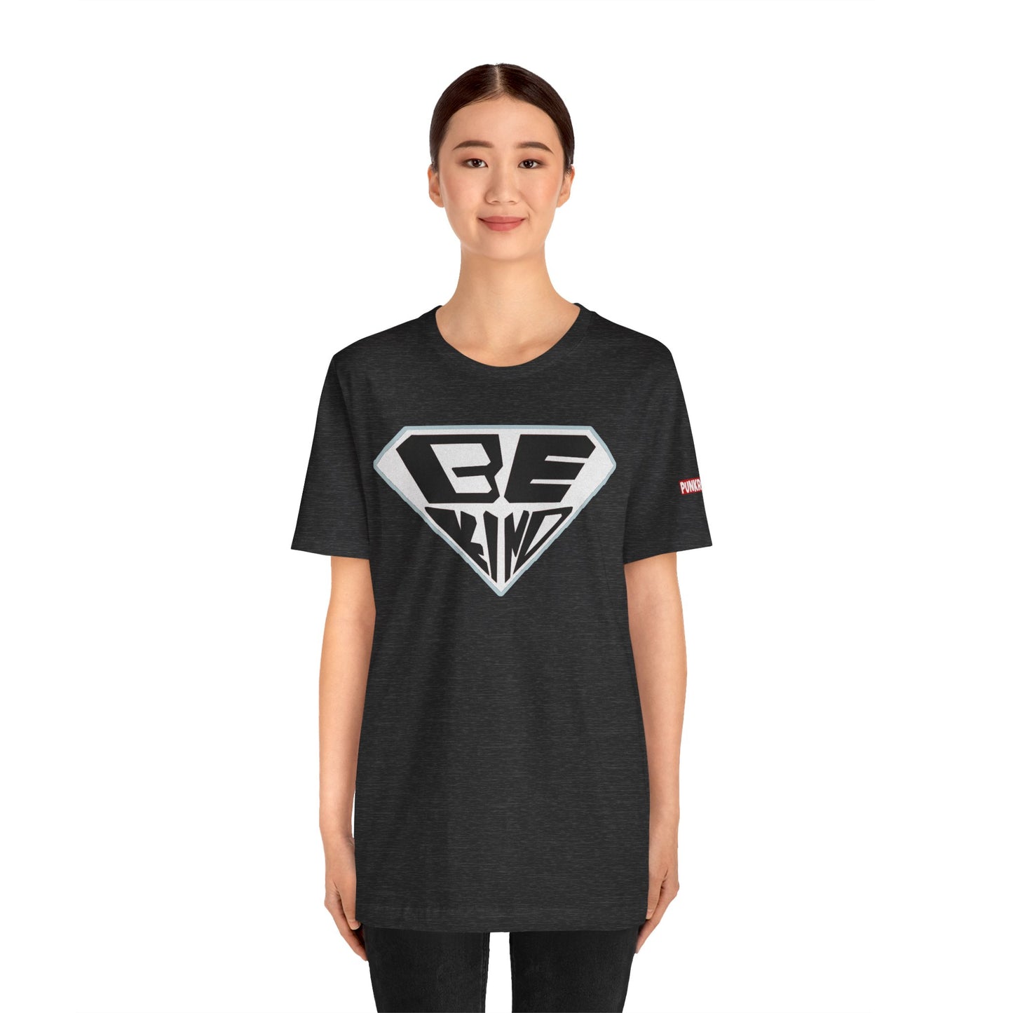 Be Kind T-Shirt — Superhero Emblem Positive Message Tee