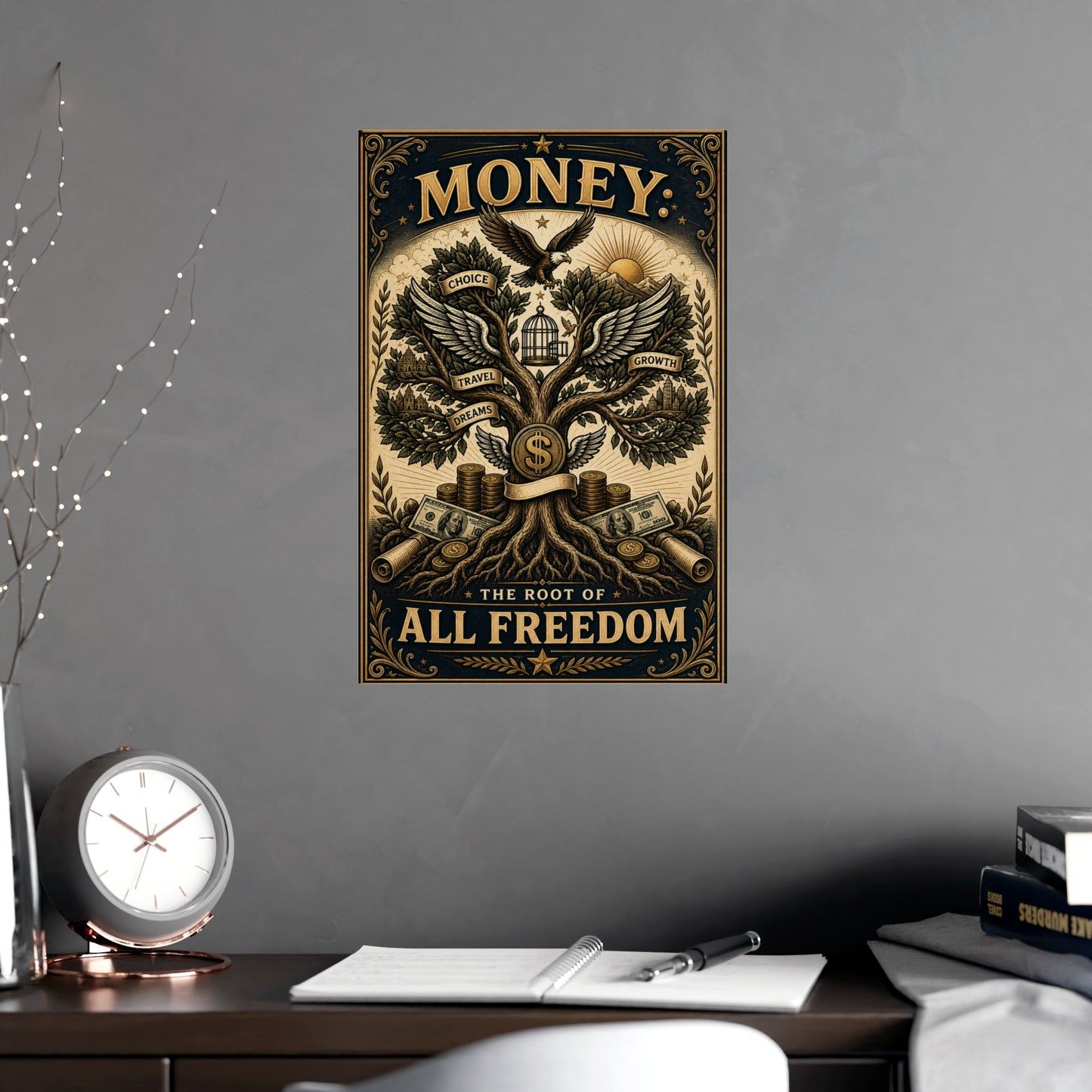 Money: The Root of All Freedom — Matte Poster
