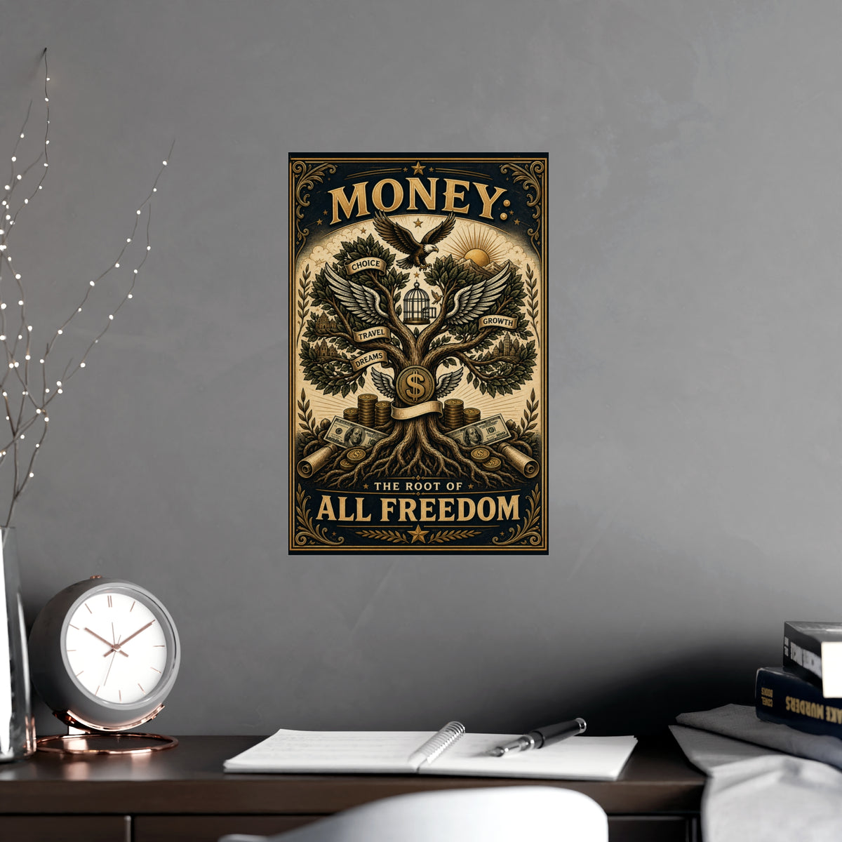 Money: The Root of All Freedom — Matte Poster