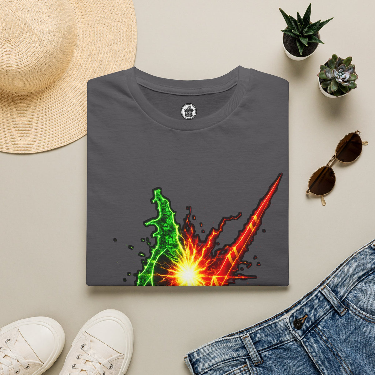 Wizard Battle Burst T-Shirt — Colorful Explosion Graphic Tee