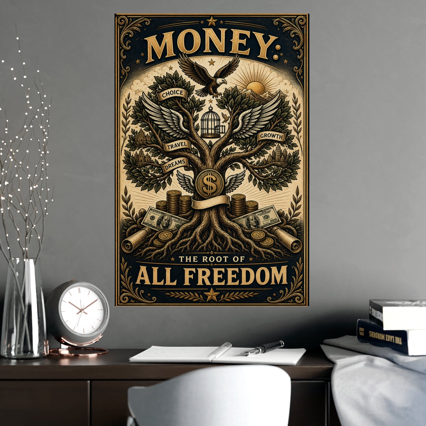 Money: The Root of All Freedom — Matte Poster