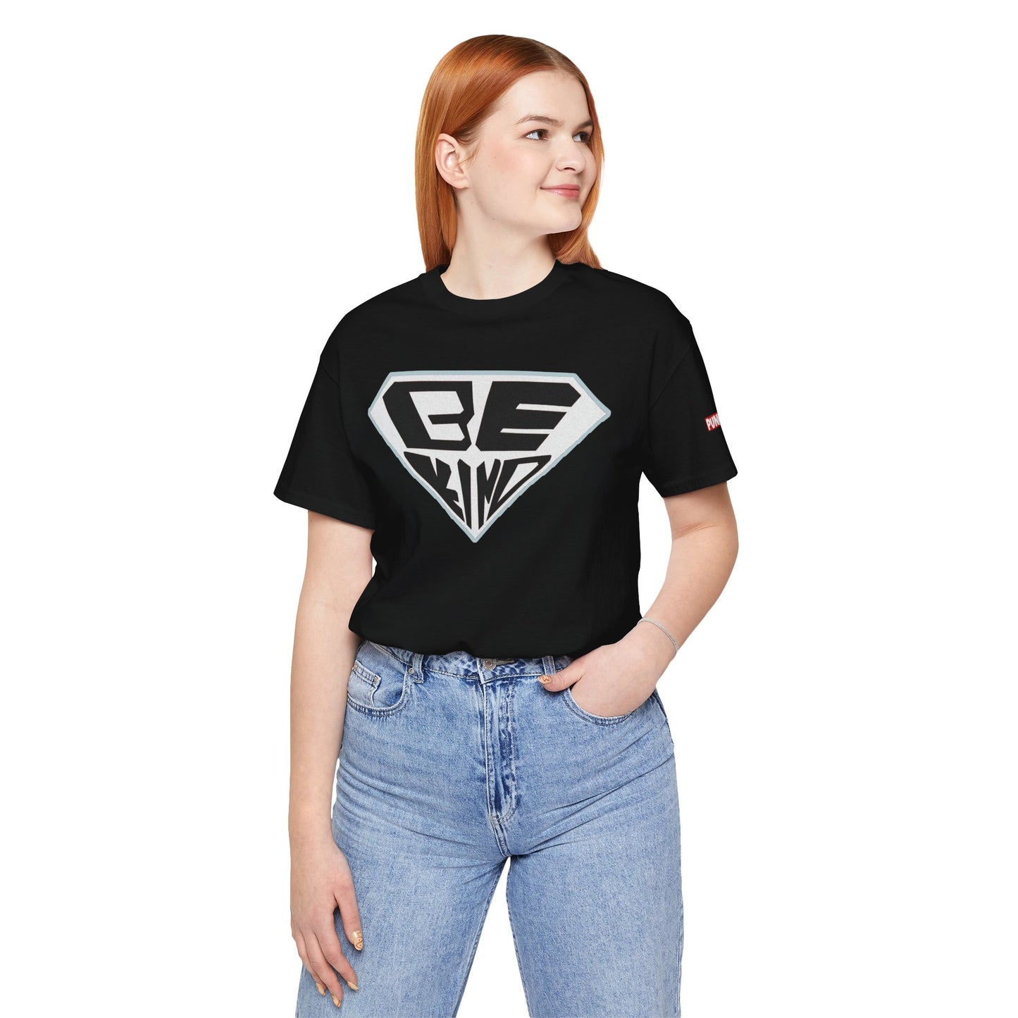 Be Kind T-Shirt — Superhero Emblem Positive Message Tee