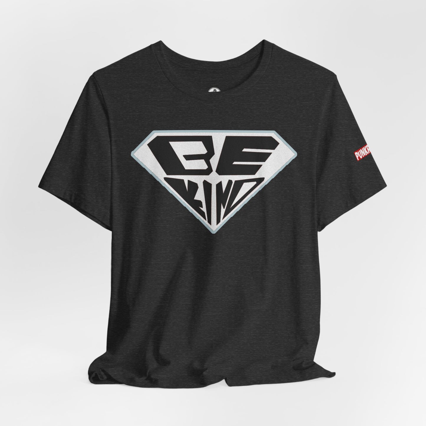 Be Kind T-Shirt — Superhero Emblem Positive Message Tee