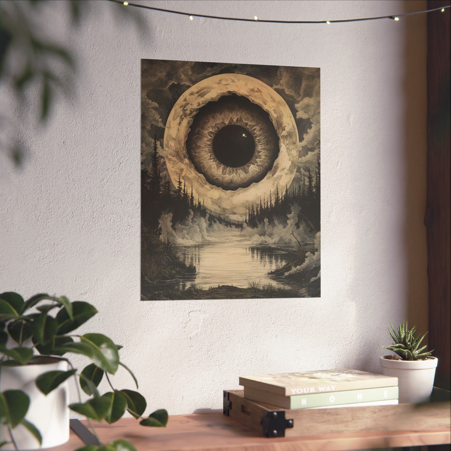 Mystical Eye Art Poster - Matte Vertical Wall Decor for Home & Office