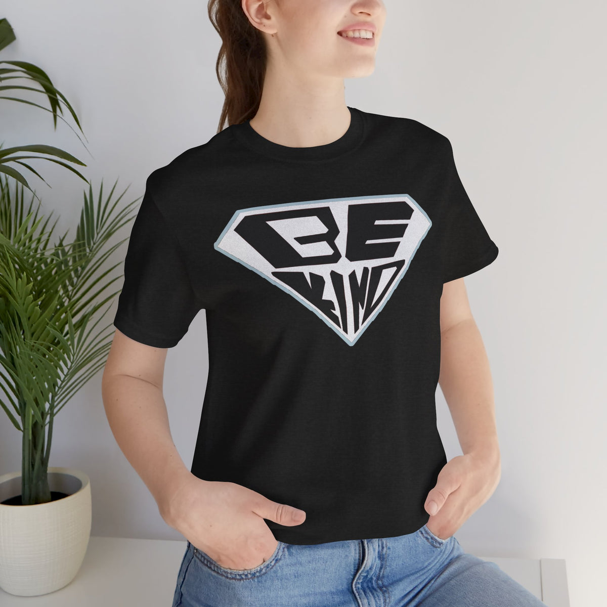 Be Kind T-Shirt — Superhero Emblem Positive Message Tee