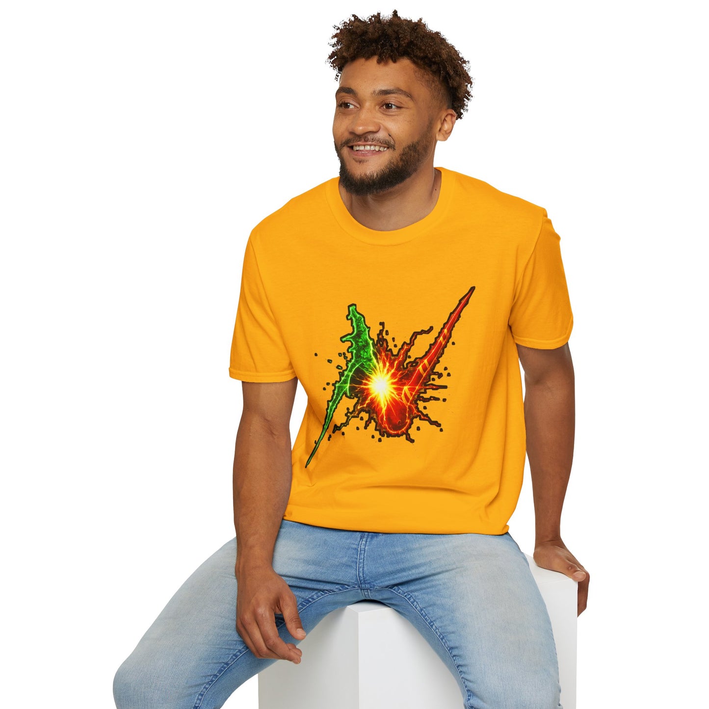 Wizard Battle Burst T-Shirt — Colorful Explosion Graphic Tee
