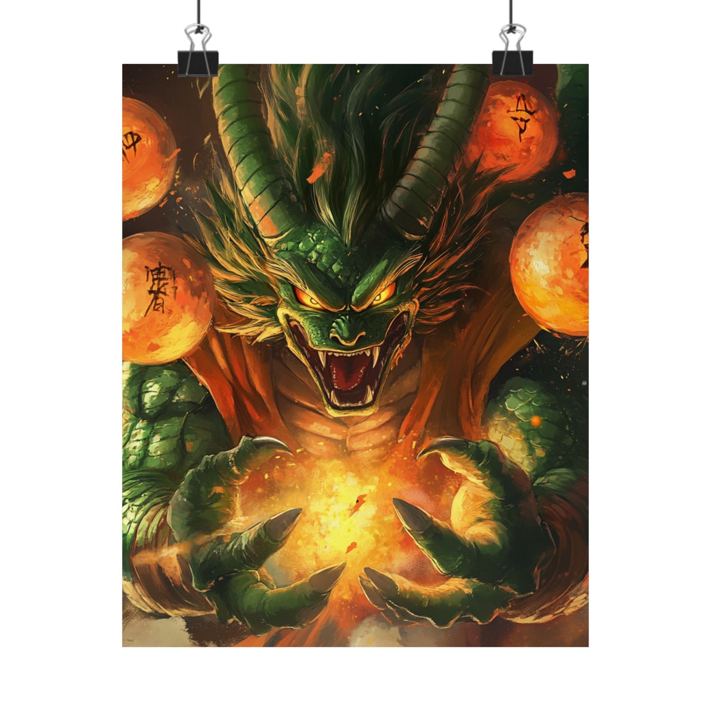 Fierce Dragon Ball Vertical Poster - Perfect for Anime Fans and Collectors