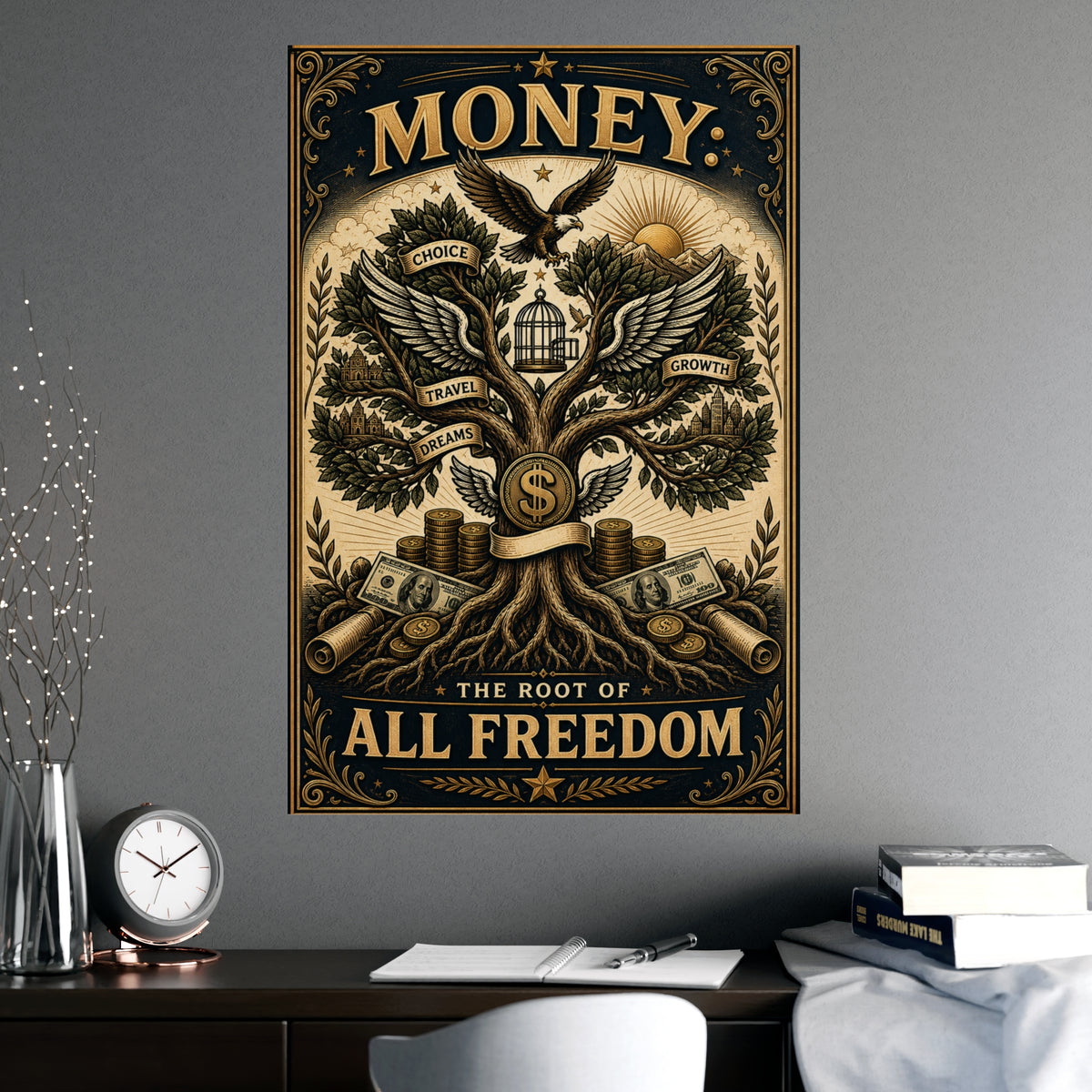 Money: The Root of All Freedom — Matte Poster