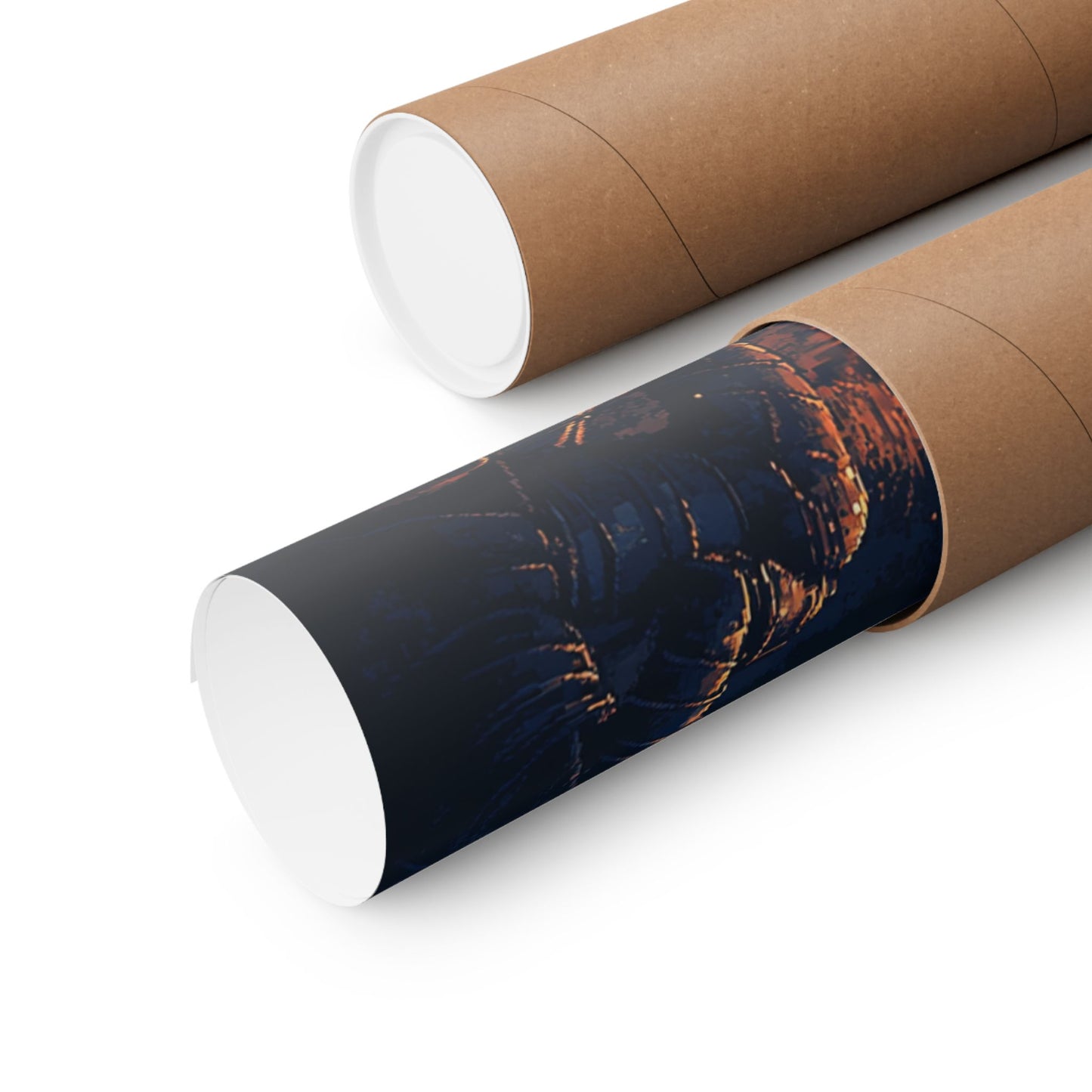 Serene Campfire Knight Matte Vertical Poster - Fantasy Wall Art for Adventurers