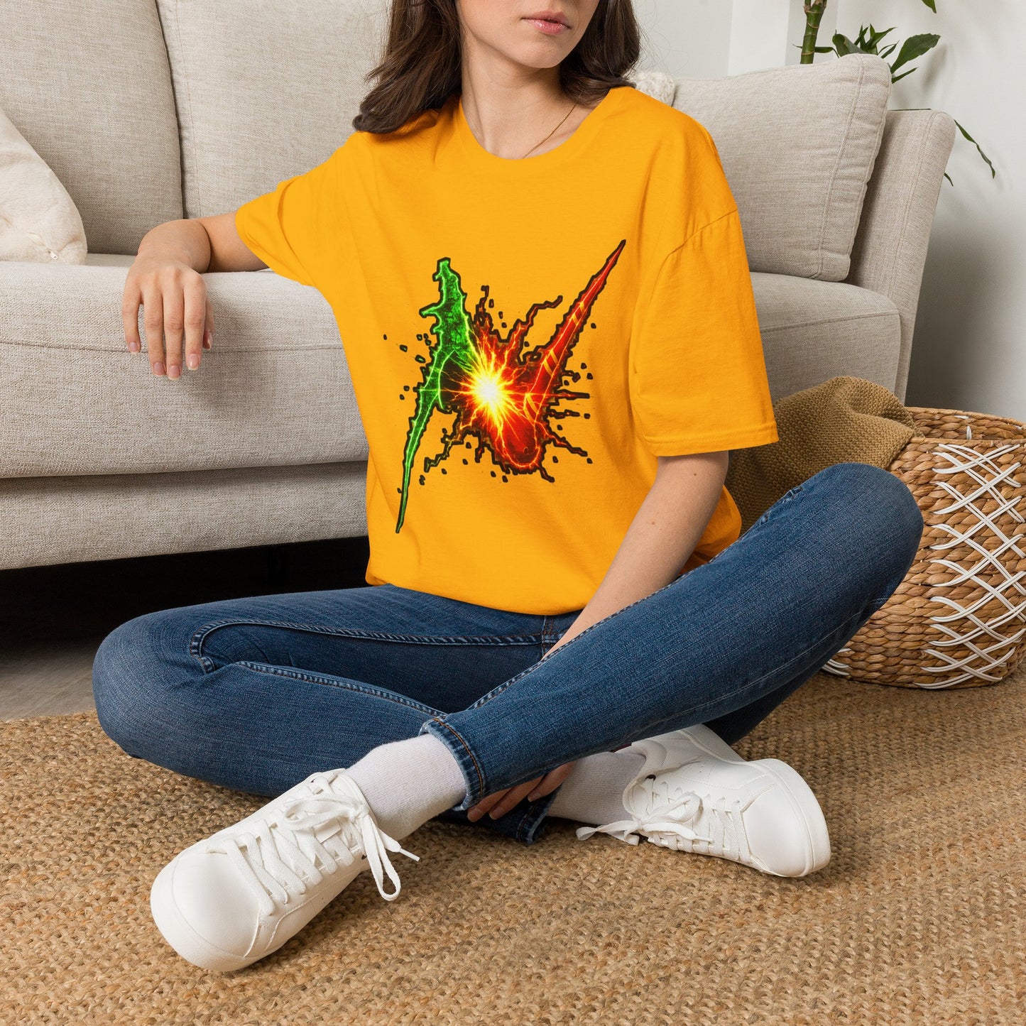 Wizard Battle Burst T-Shirt — Colorful Explosion Graphic Tee