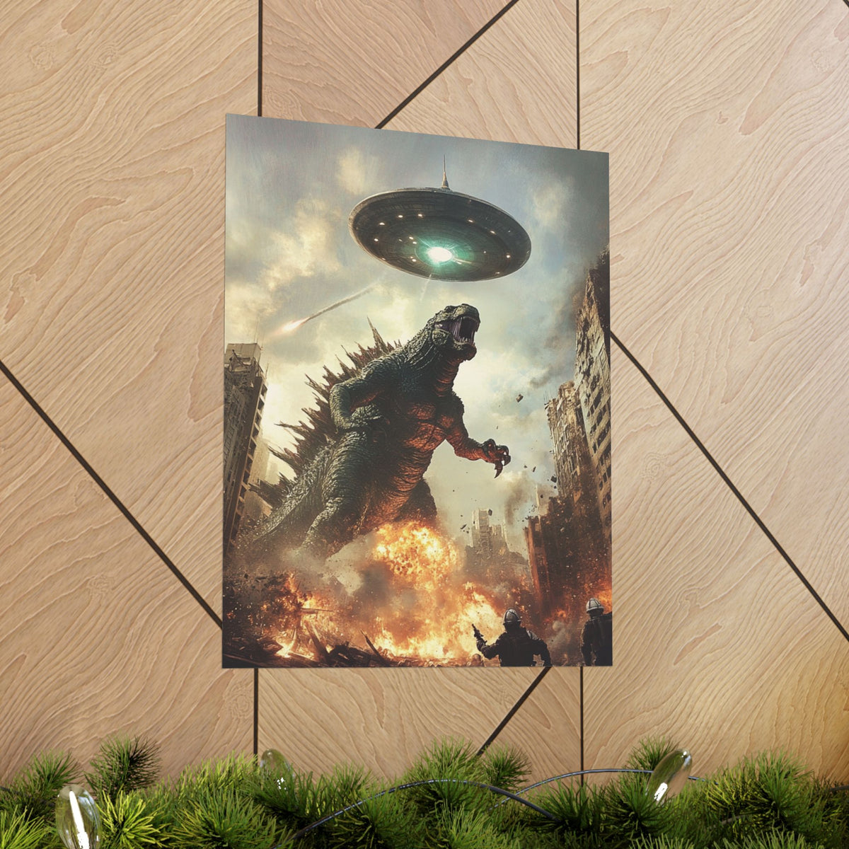 Kaiju Matte Vertical Poster - Epic Sci-Fi Wall Art for Fans