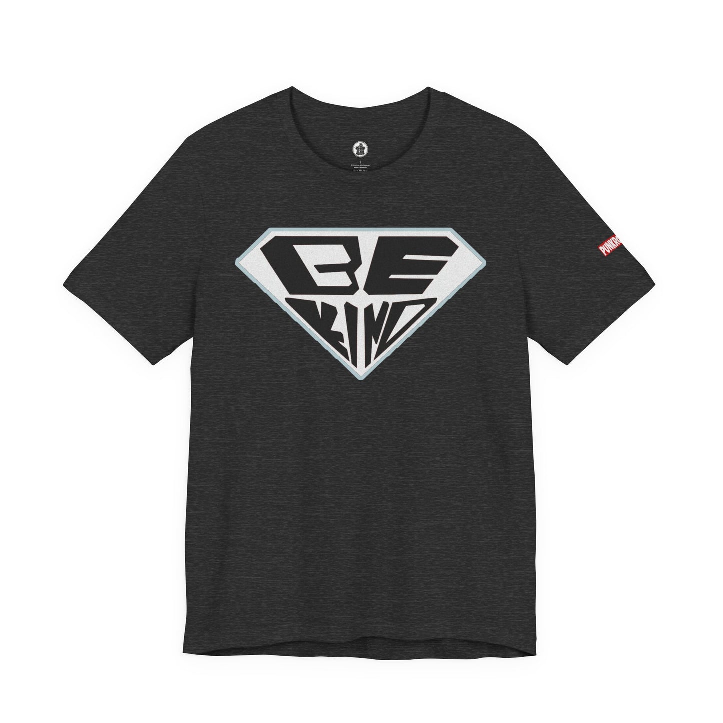 Be Kind T-Shirt — Superhero Emblem Positive Message Tee
