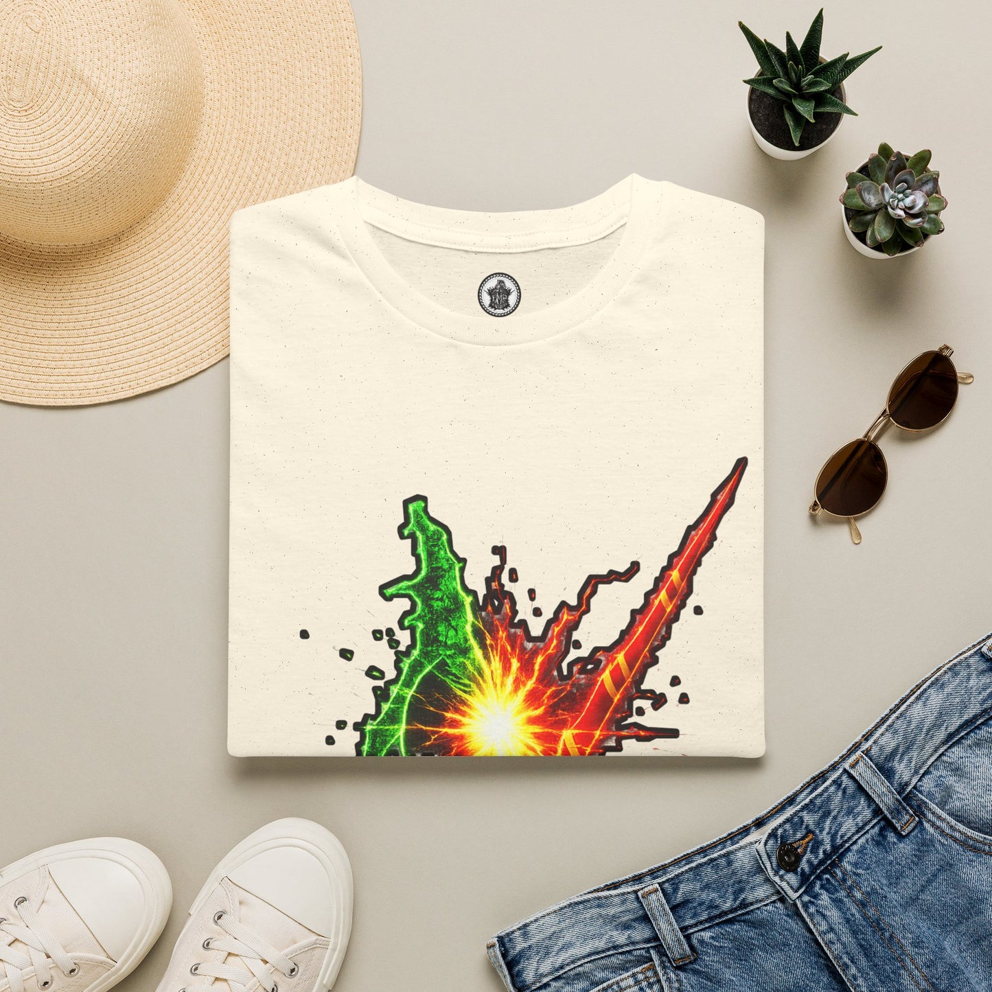 Wizard Battle Burst T-Shirt — Colorful Explosion Graphic Tee