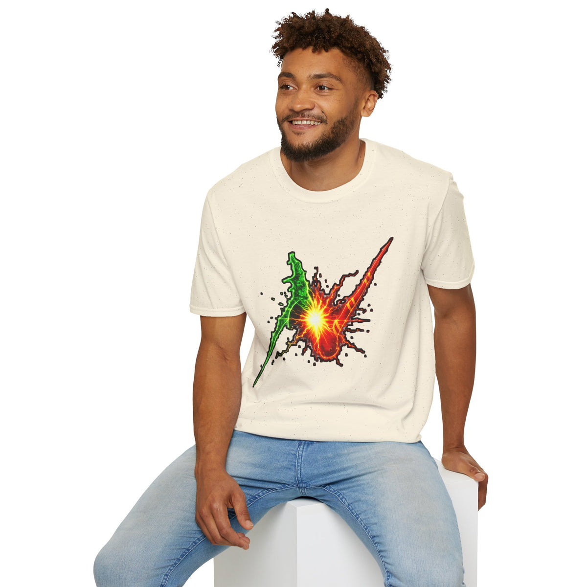 Wizard Battle Burst T-Shirt — Colorful Explosion Graphic Tee