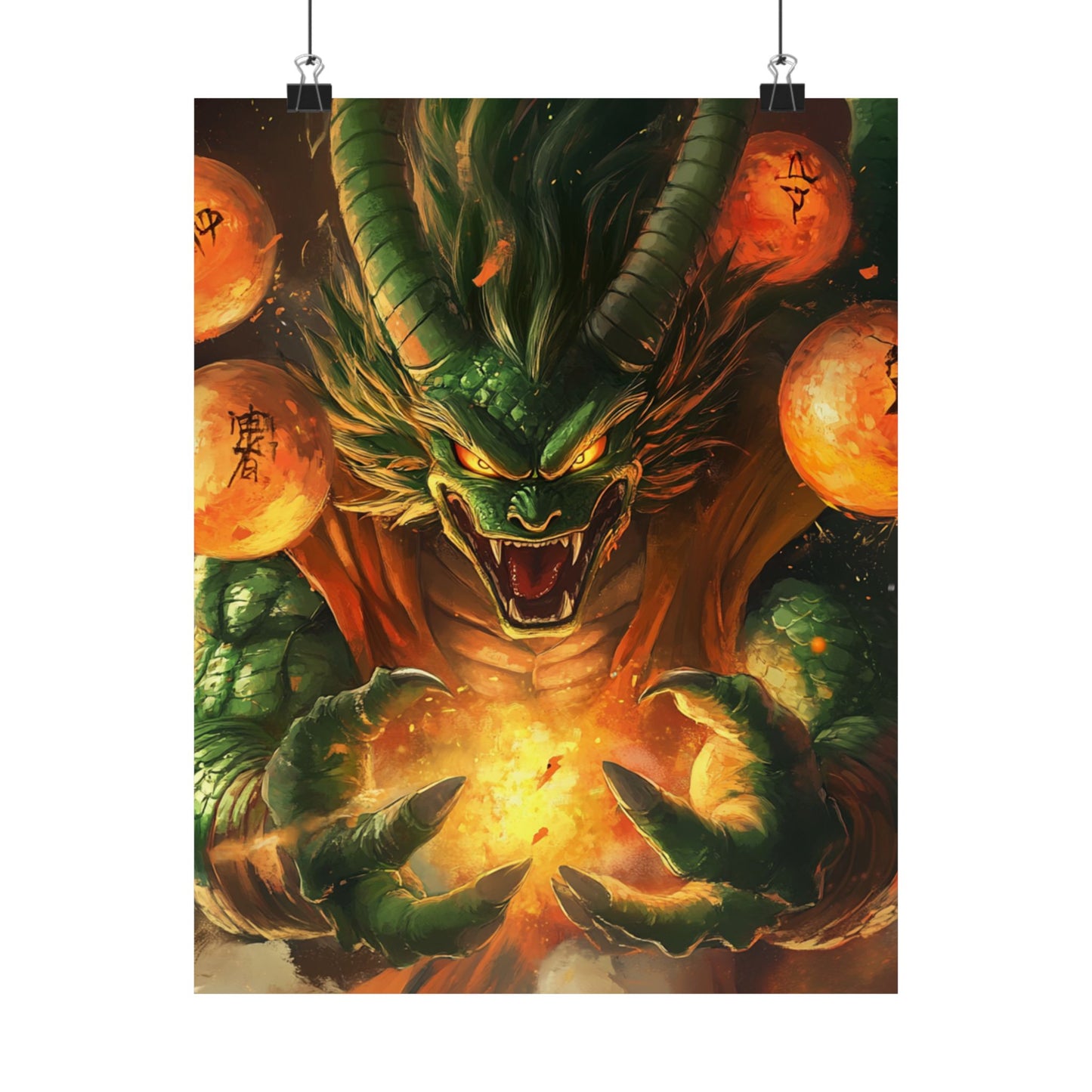 Fierce Dragon Ball Vertical Poster - Perfect for Anime Fans and Collectors