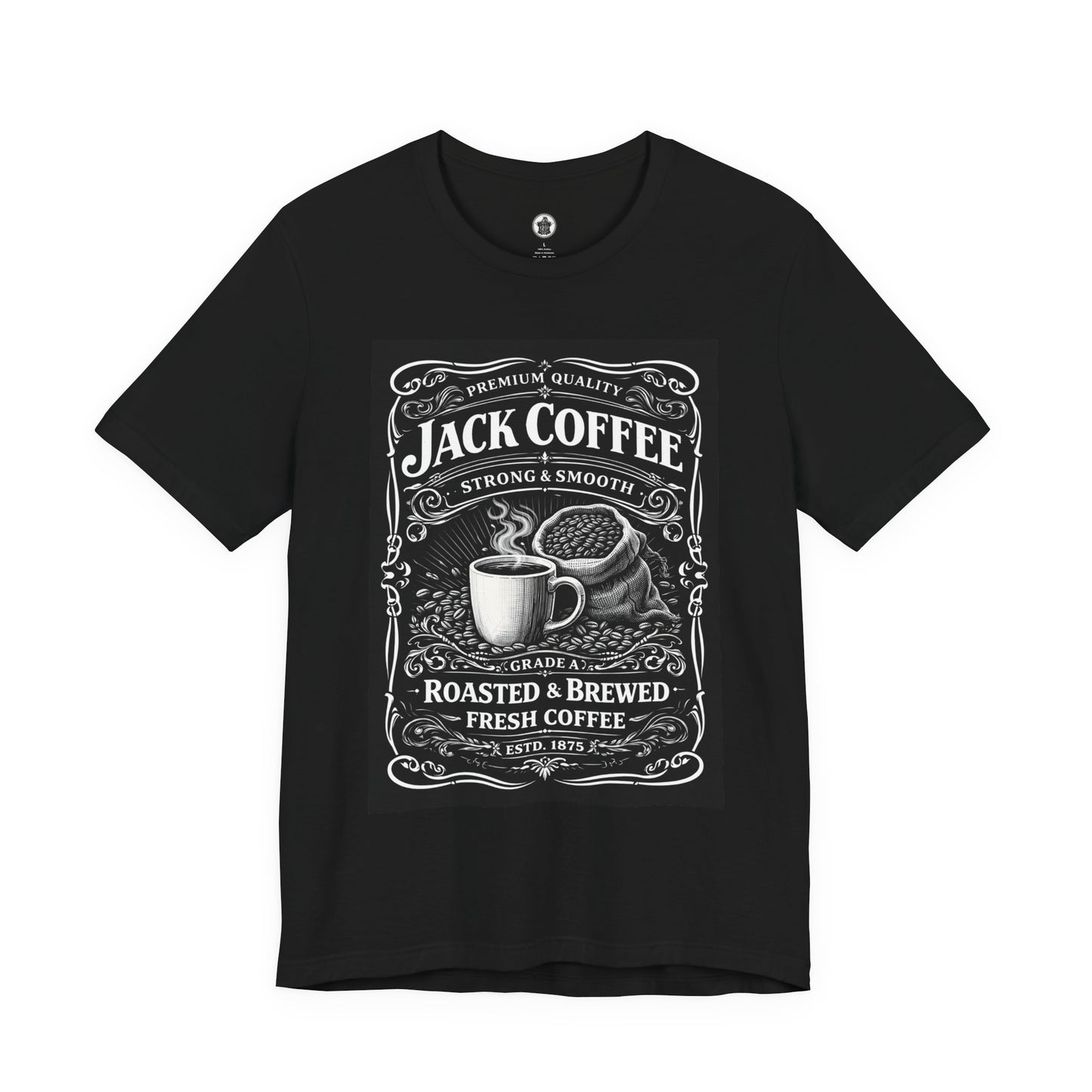 Coffee T-Shirt — "Jack Coffee" Vintage Roasted & Brewed Café Tee