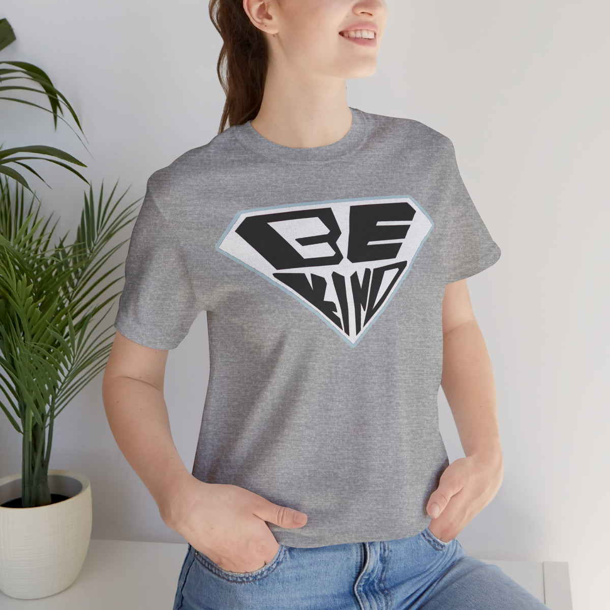 Be Kind T-Shirt — Superhero Emblem Positive Message Tee