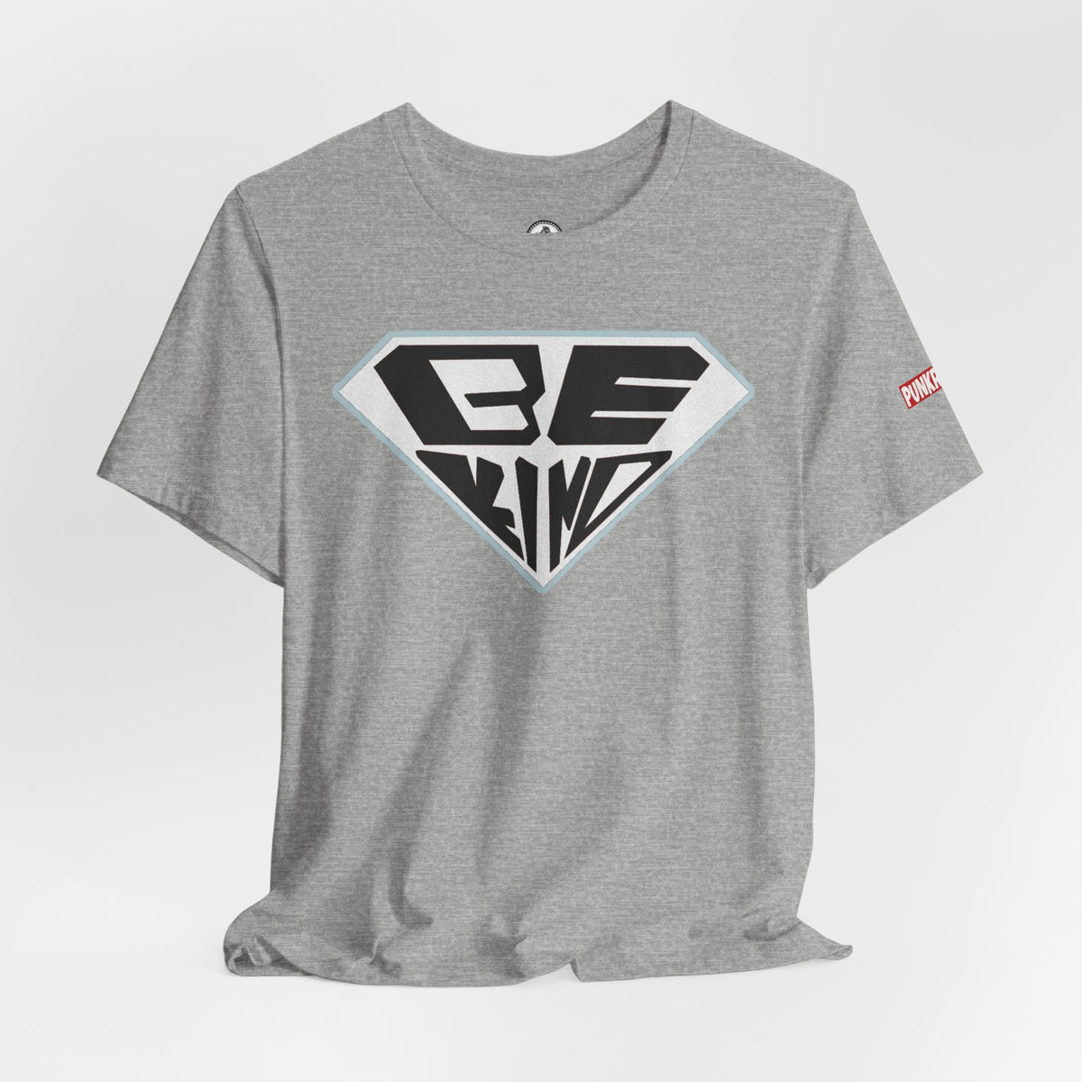 Be Kind T-Shirt — Superhero Emblem Positive Message Tee