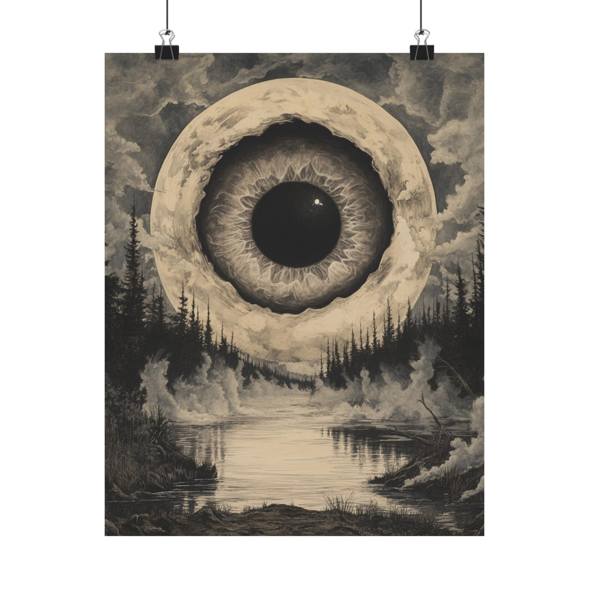 Mystical Eye Art Poster - Matte Vertical Wall Decor for Home & Office