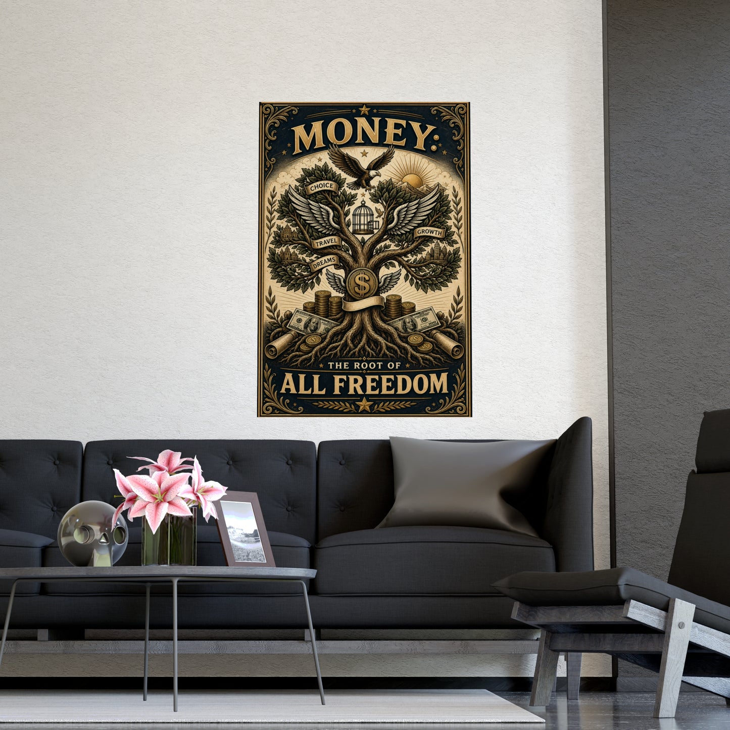 Money: The Root of All Freedom — Matte Poster