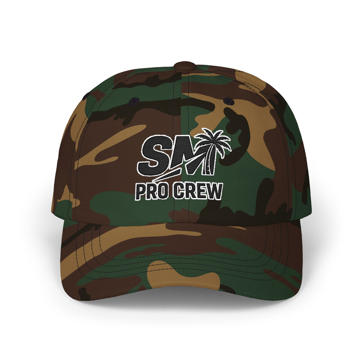 Pro Crew Dad Cap – Palm Logo Embroidered Baseball Hat