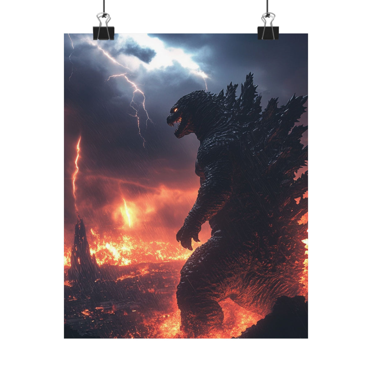 Kaiju Matte Vertical Poster - Epic Monster Art for Fans