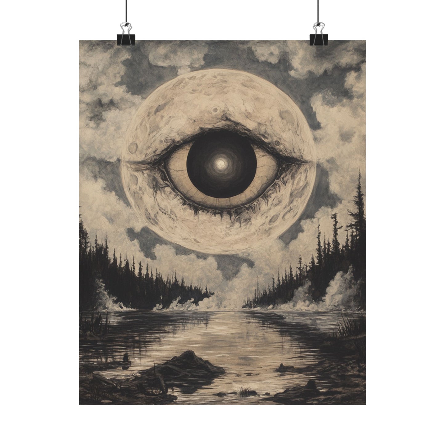 Mystical Eye Nature Poster - Matte Vertical Art for Home Decor