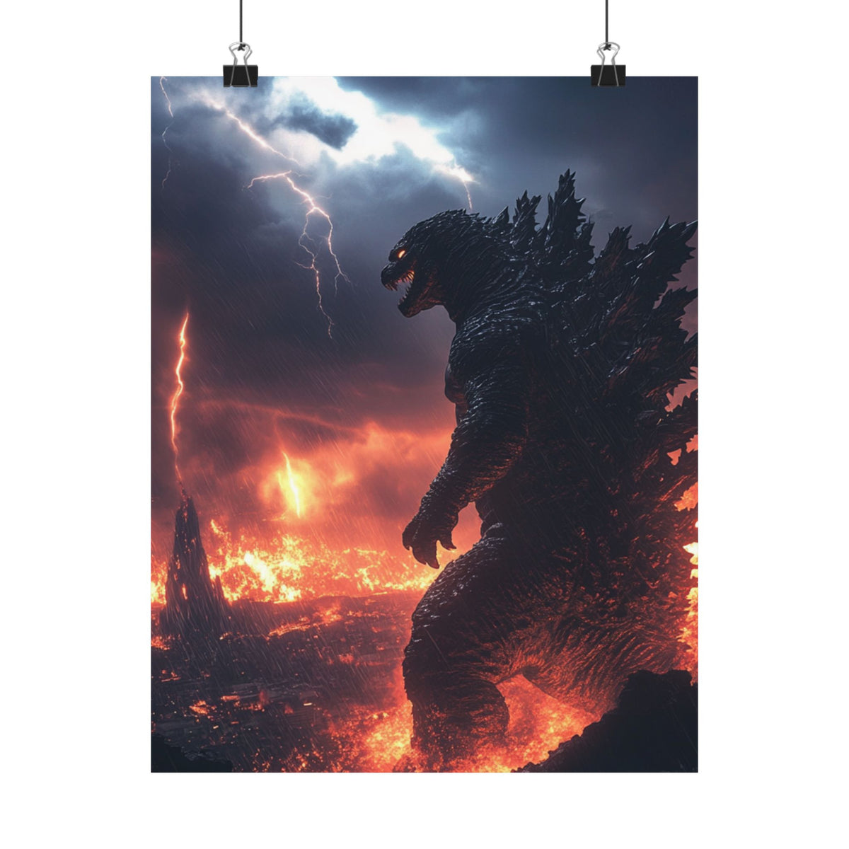 Kaiju Matte Vertical Poster - Epic Monster Art for Fans
