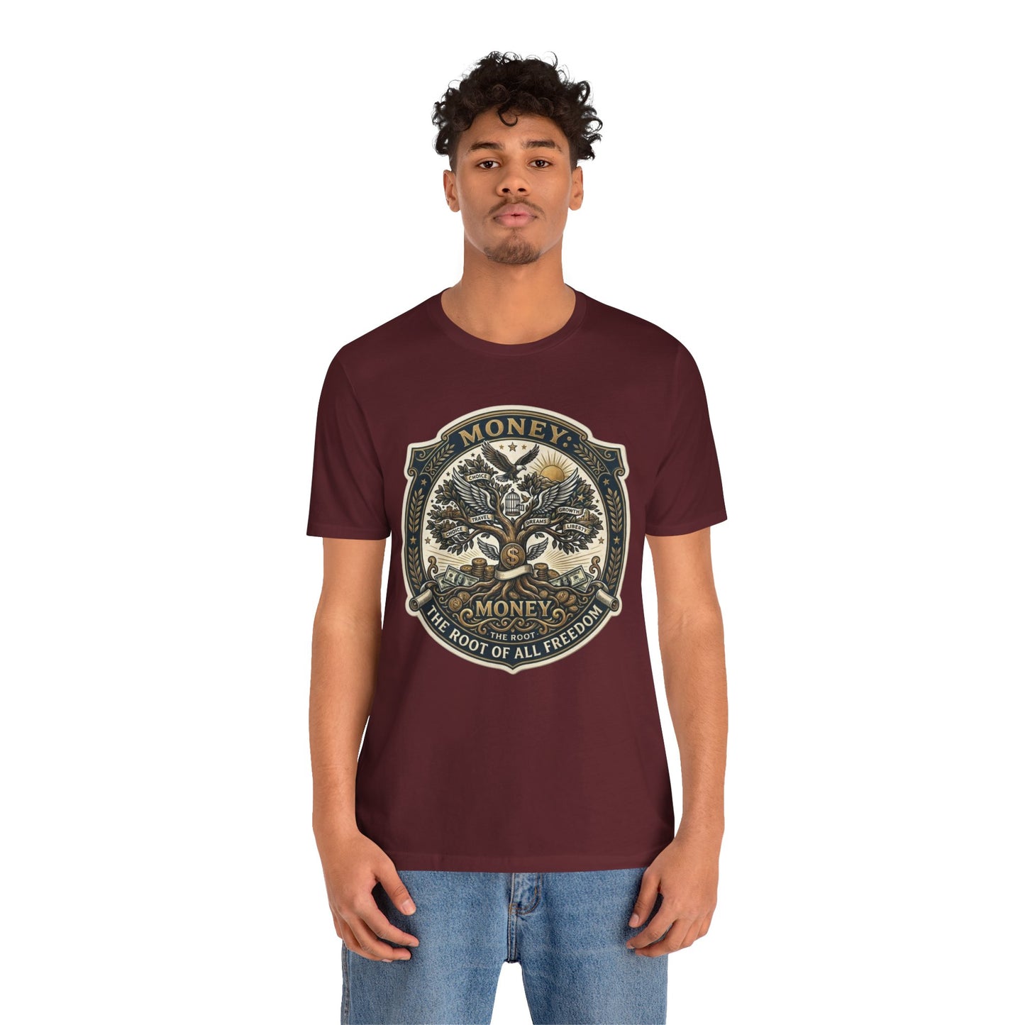 Root of all Freedom Unisex Jersey tee