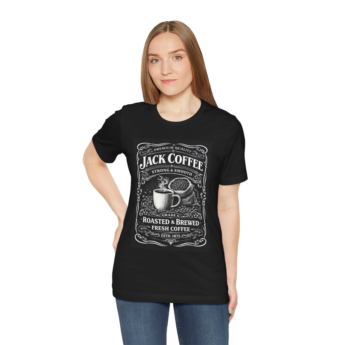 Coffee T-Shirt — "Jack Coffee" Vintage Roasted & Brewed Café Tee