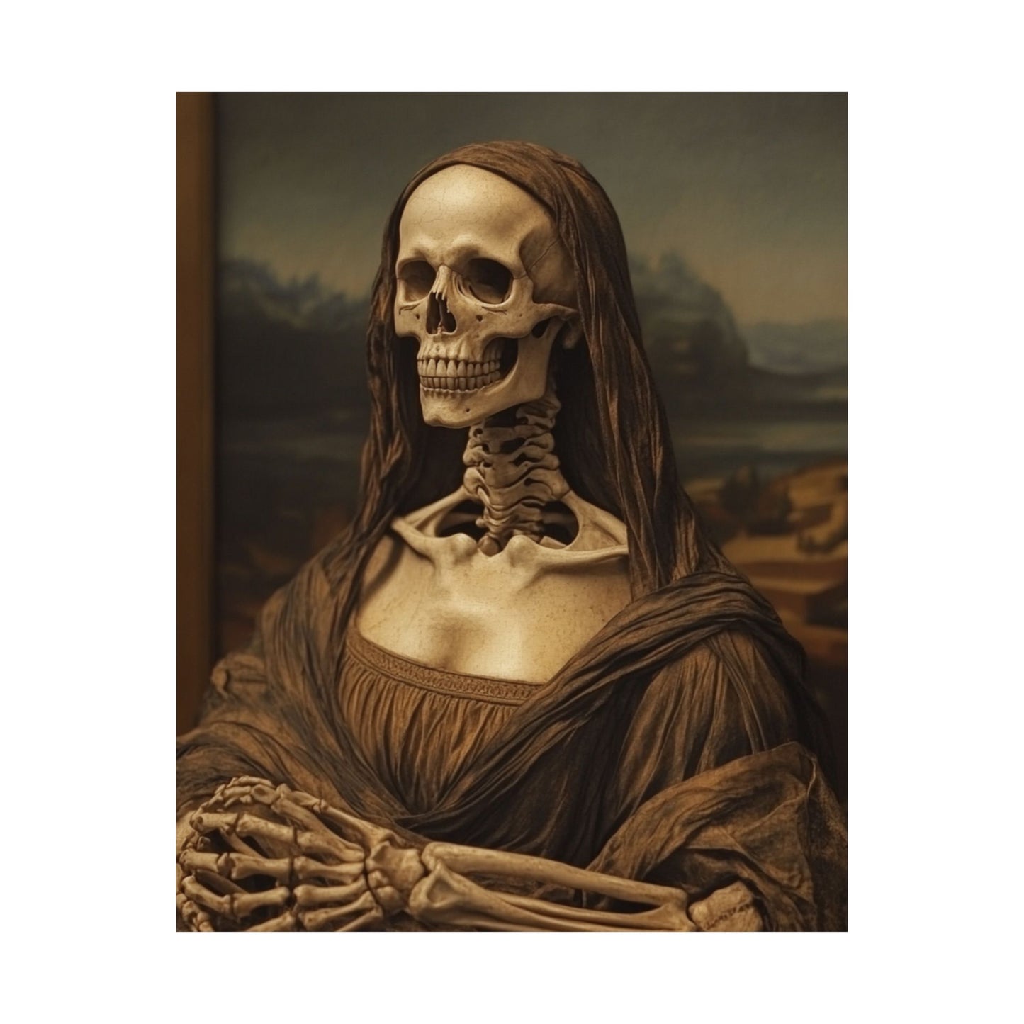 Gothic Matte Vertical Poster - Skeleton Art for Home Decor