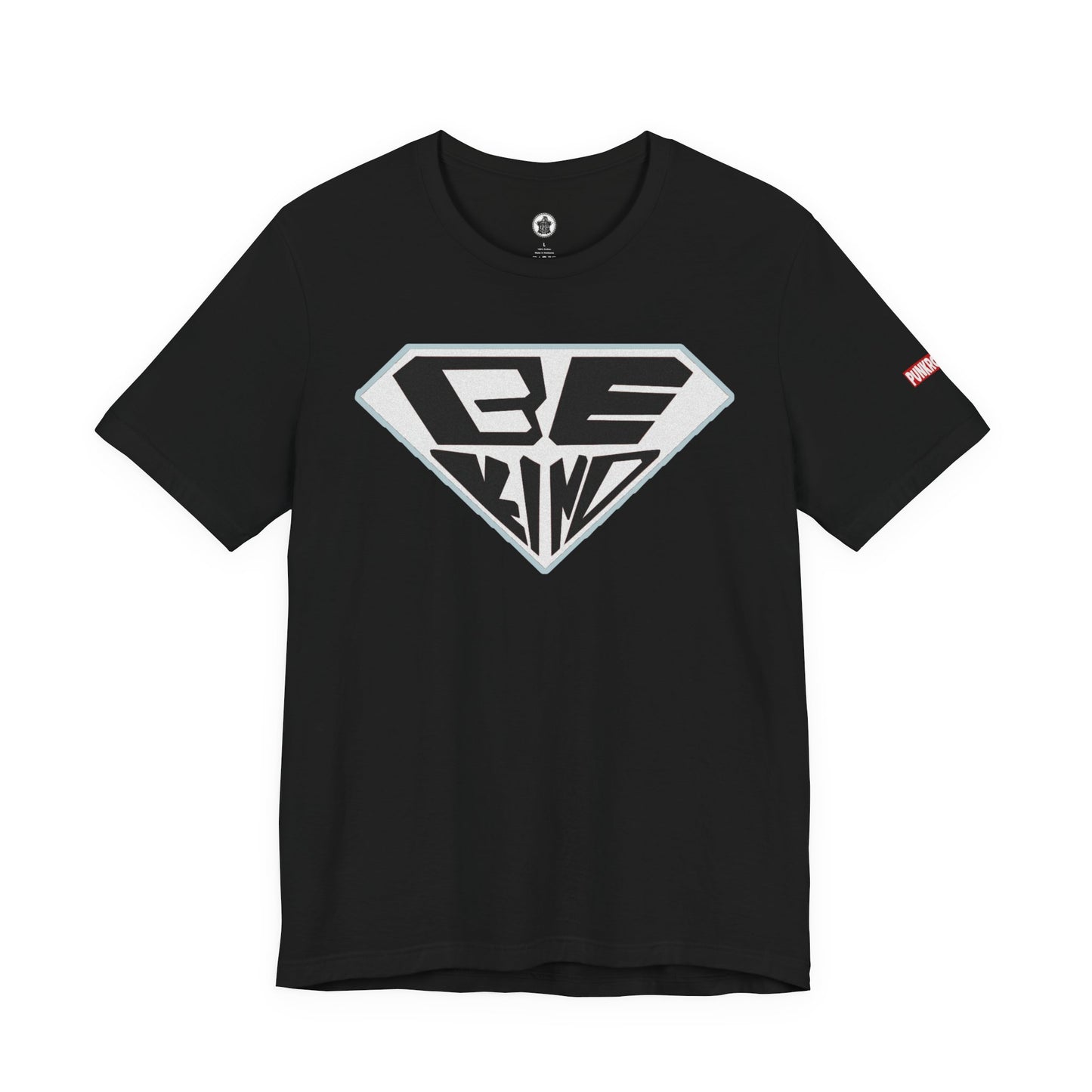 Be Kind T-Shirt — Superhero Emblem Positive Message Tee