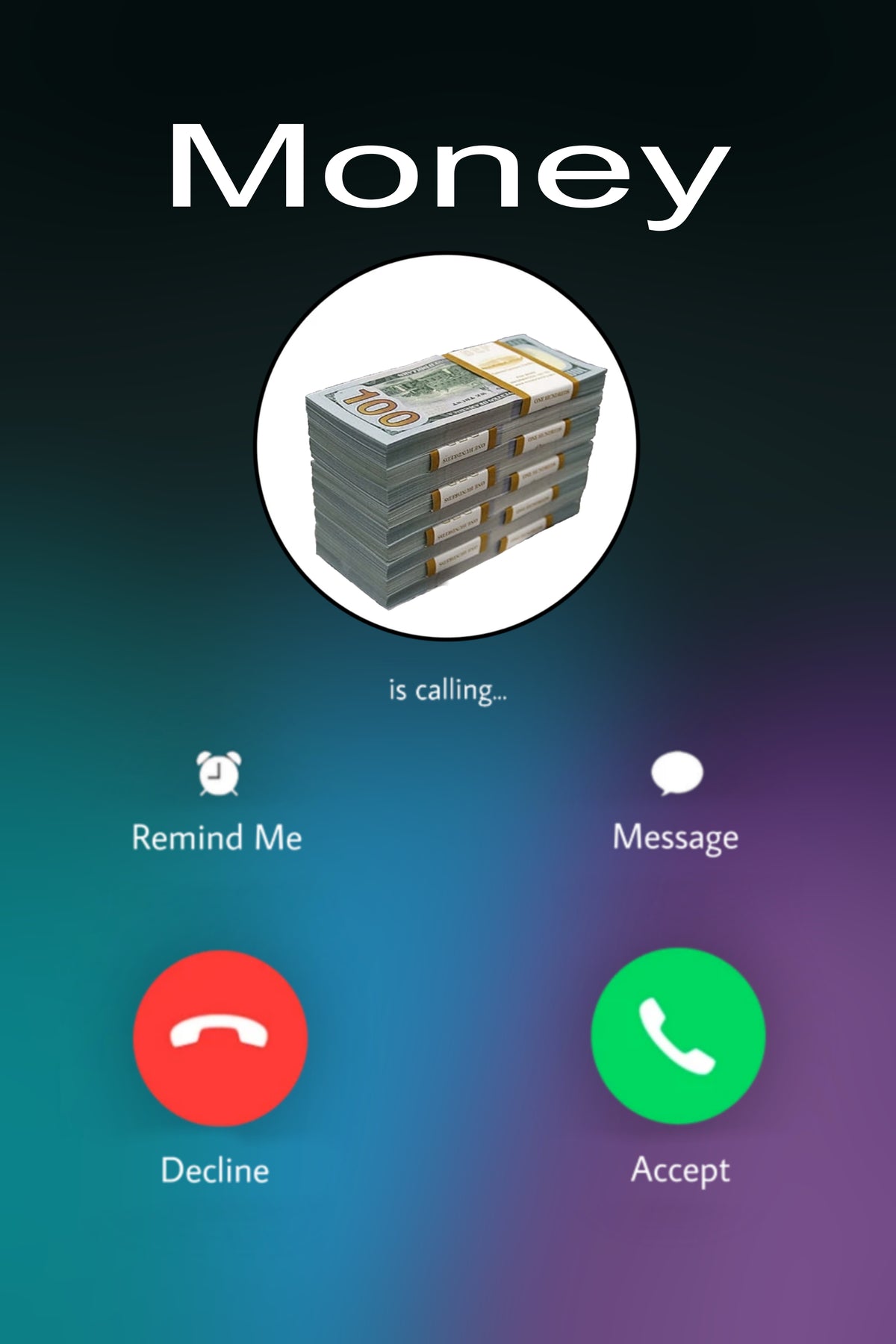 Money Calling #2 Matte Vertical Poster