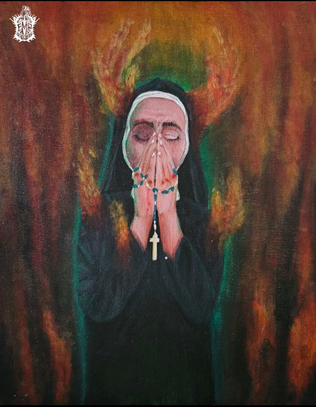 PATIENCE OF A SAINT - Original Canvas Painting