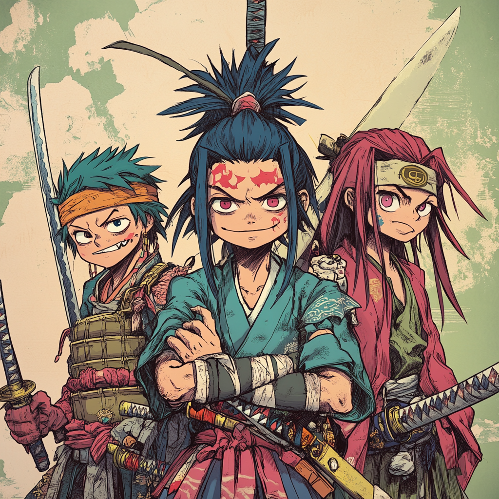 Anime Warrior Vertical Poster - Matte Wall Art for Gaming Room Decor