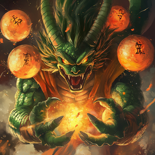 Fierce Dragon Ball Vertical Poster - Perfect for Anime Fans and Collectors