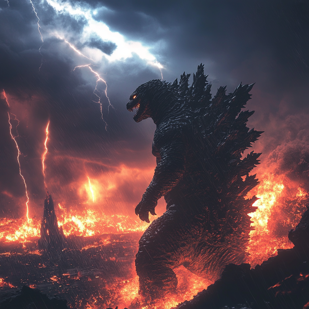 Kaiju Matte Vertical Poster - Epic Monster Art for Fans