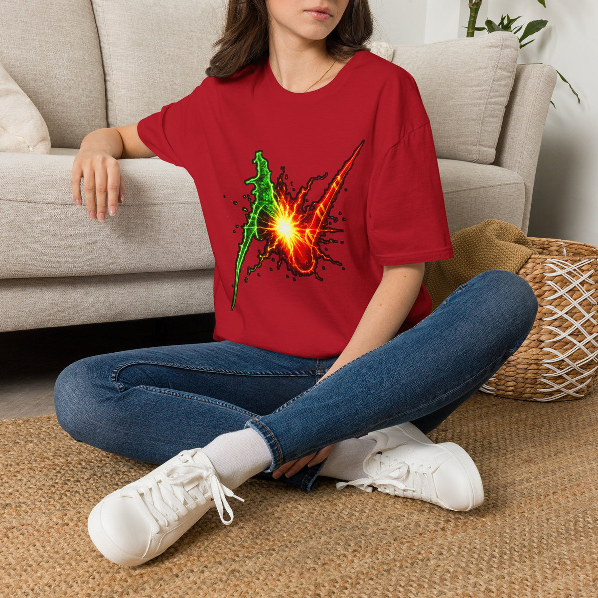 Wizard Battle Burst T-Shirt — Colorful Explosion Graphic Tee
