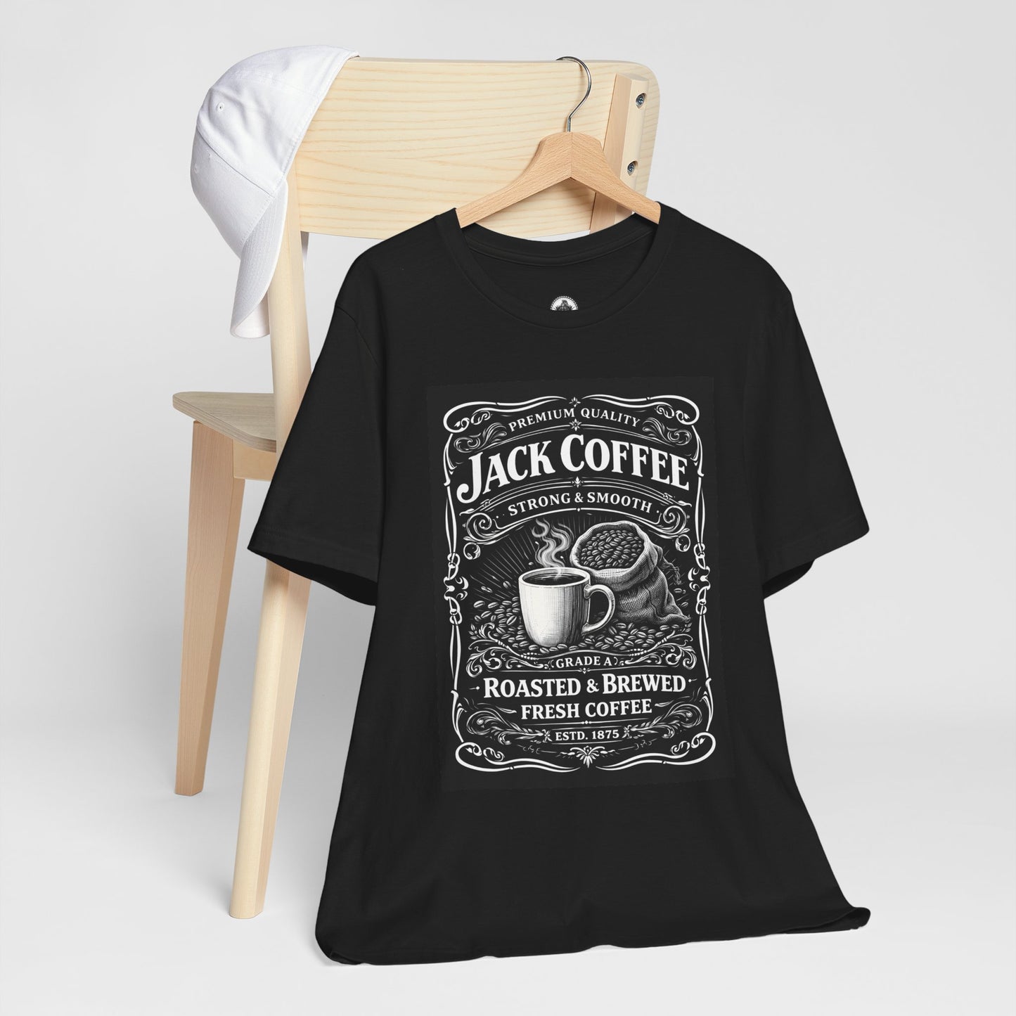 Coffee T-Shirt — "Jack Coffee" Vintage Roasted & Brewed Café Tee