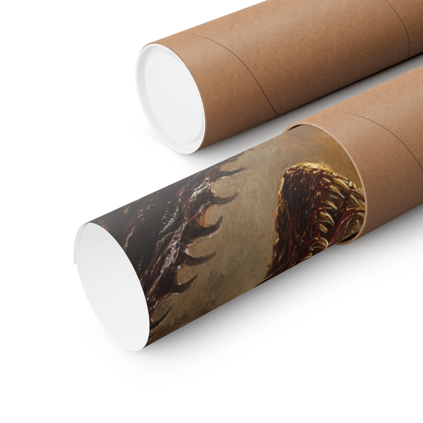Epic Battle Matte Vertical Poster - Sci-Fi Alien Art