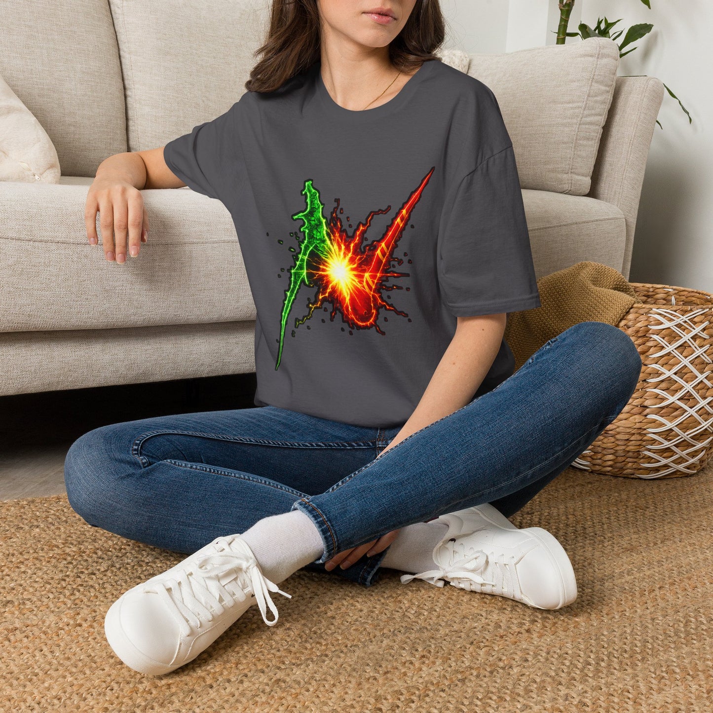 Wizard Battle Burst T-Shirt — Colorful Explosion Graphic Tee