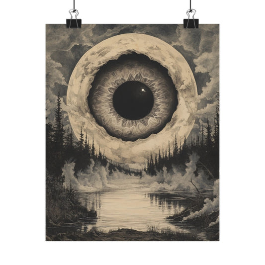 Mystical Eye Art Poster - Matte Vertical Wall Decor for Home & Office