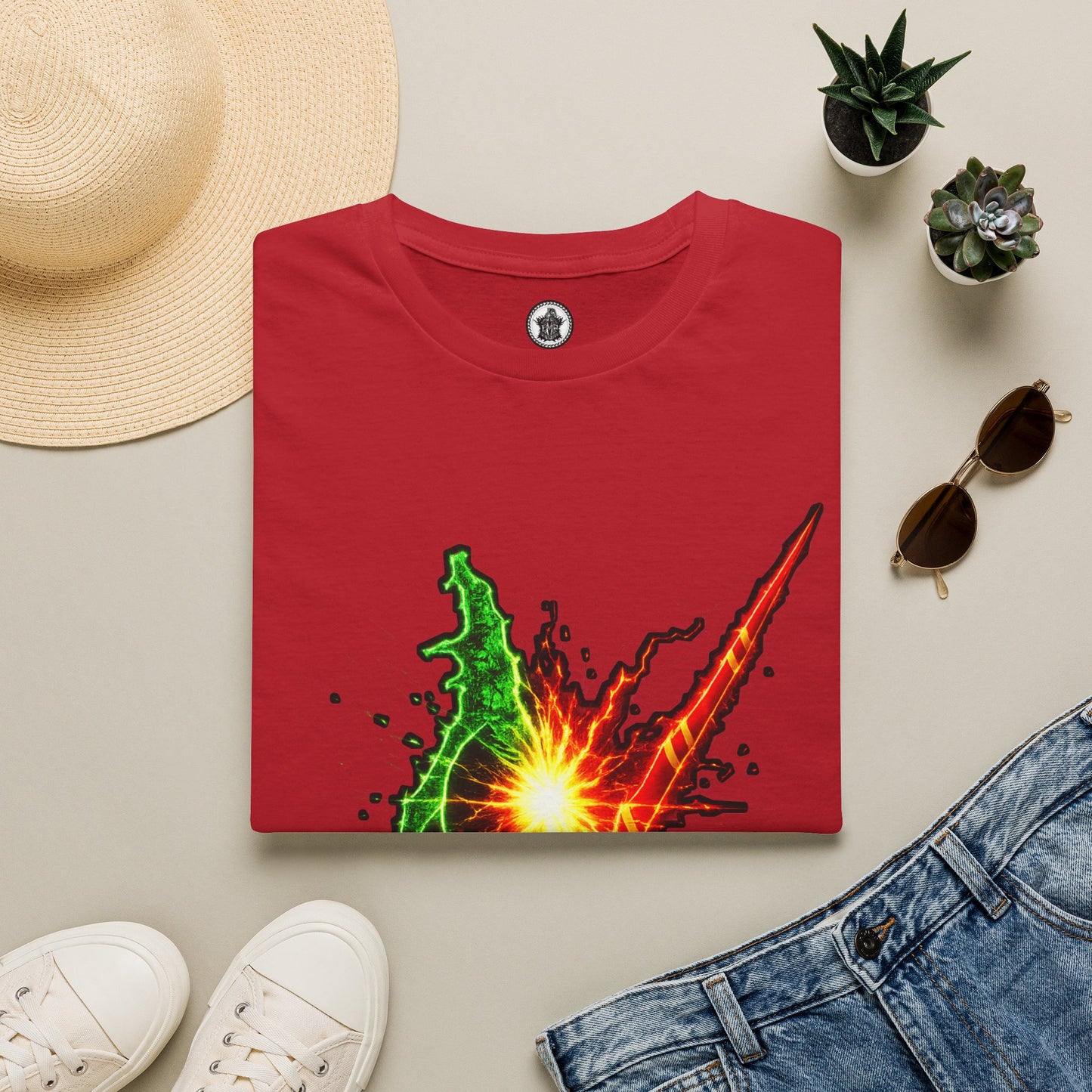Wizard Battle Burst T-Shirt — Colorful Explosion Graphic Tee