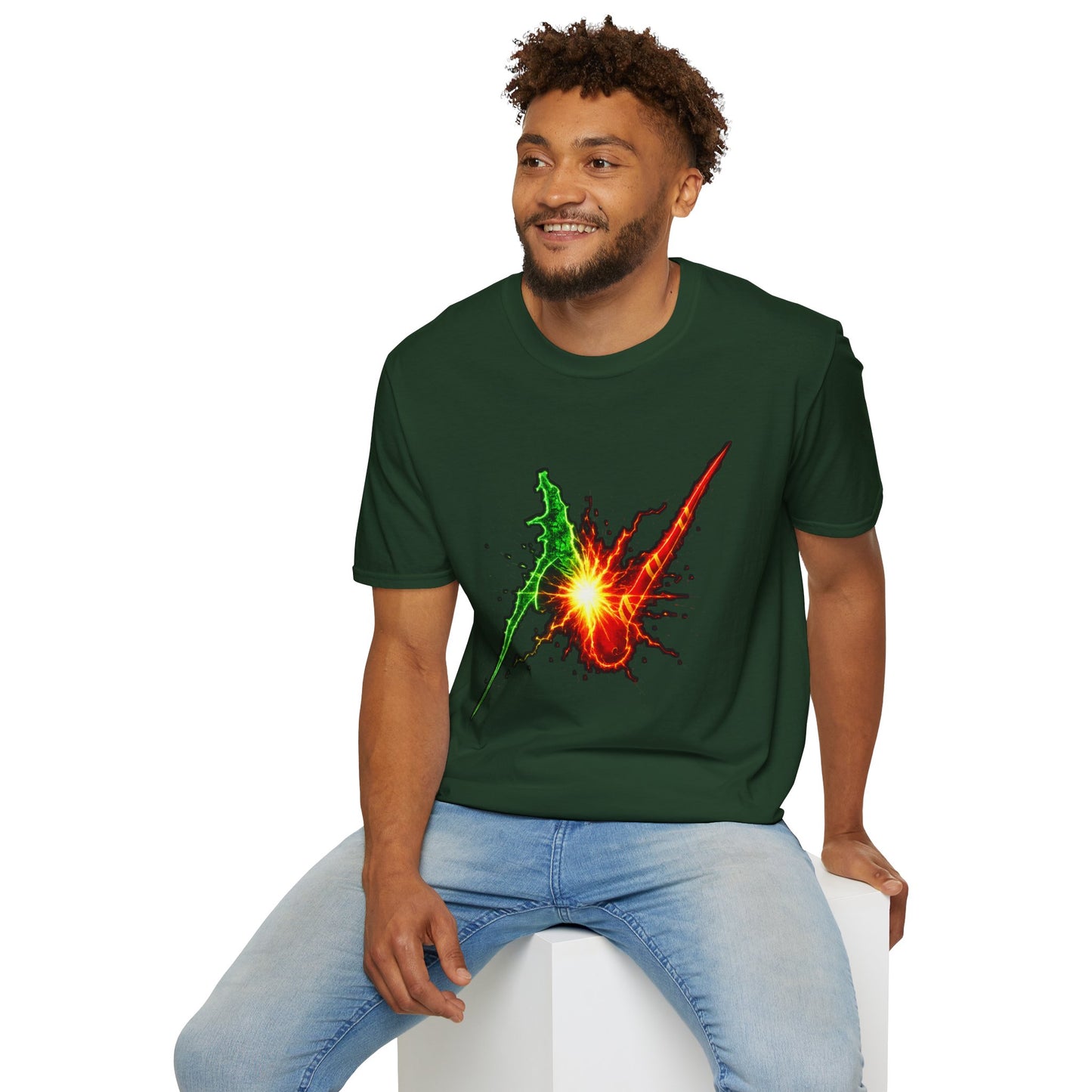 Wizard Battle Burst T-Shirt — Colorful Explosion Graphic Tee