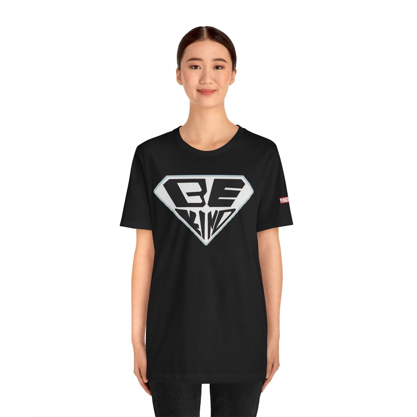 Be Kind T-Shirt — Superhero Emblem Positive Message Tee
