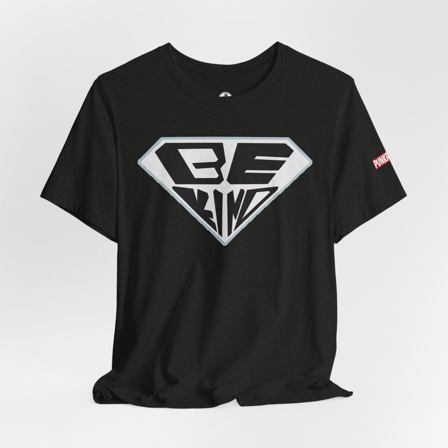 Be Kind T-Shirt — Superhero Emblem Positive Message Tee