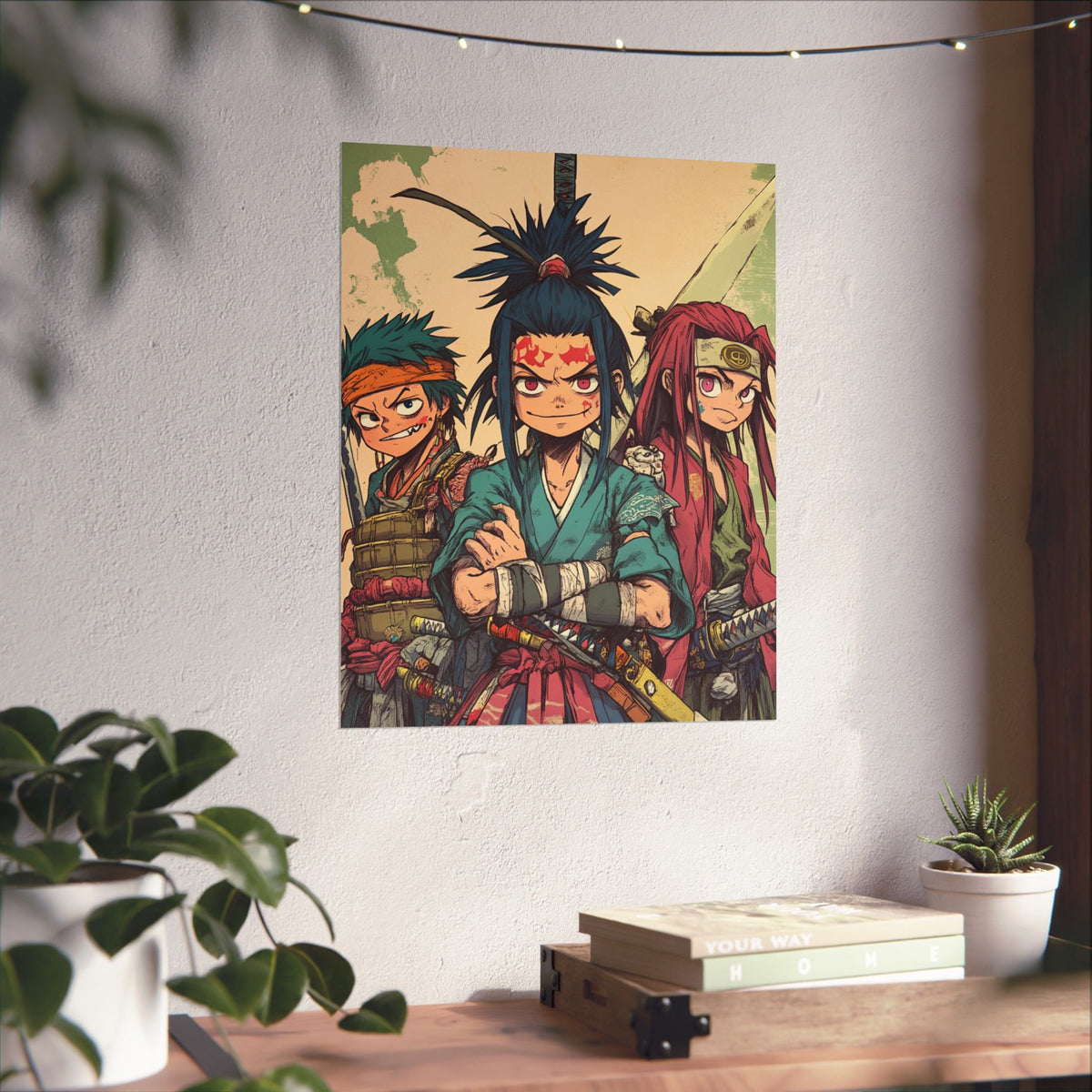 Anime Warrior Vertical Poster - Matte Wall Art for Gaming Room Decor