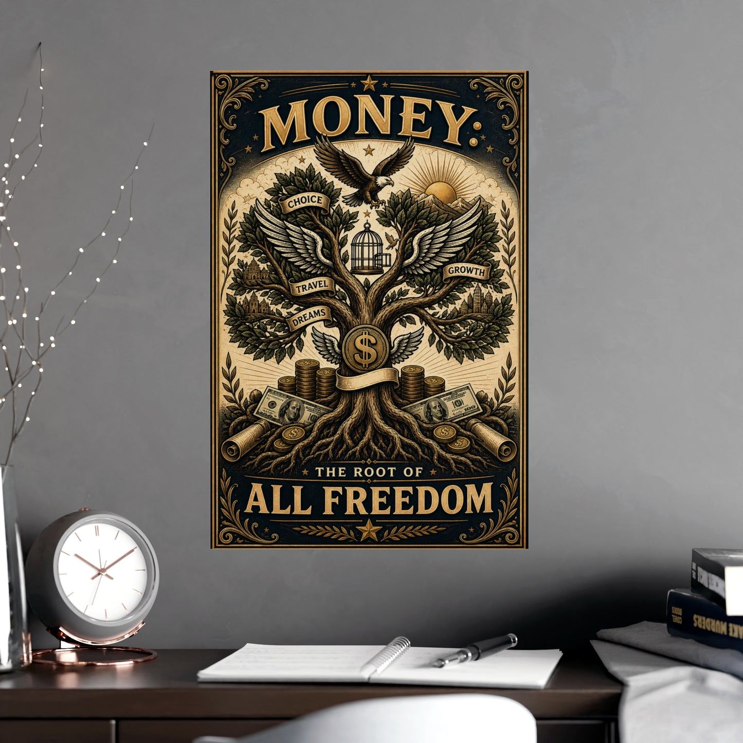 Money: The Root of All Freedom — Matte Poster