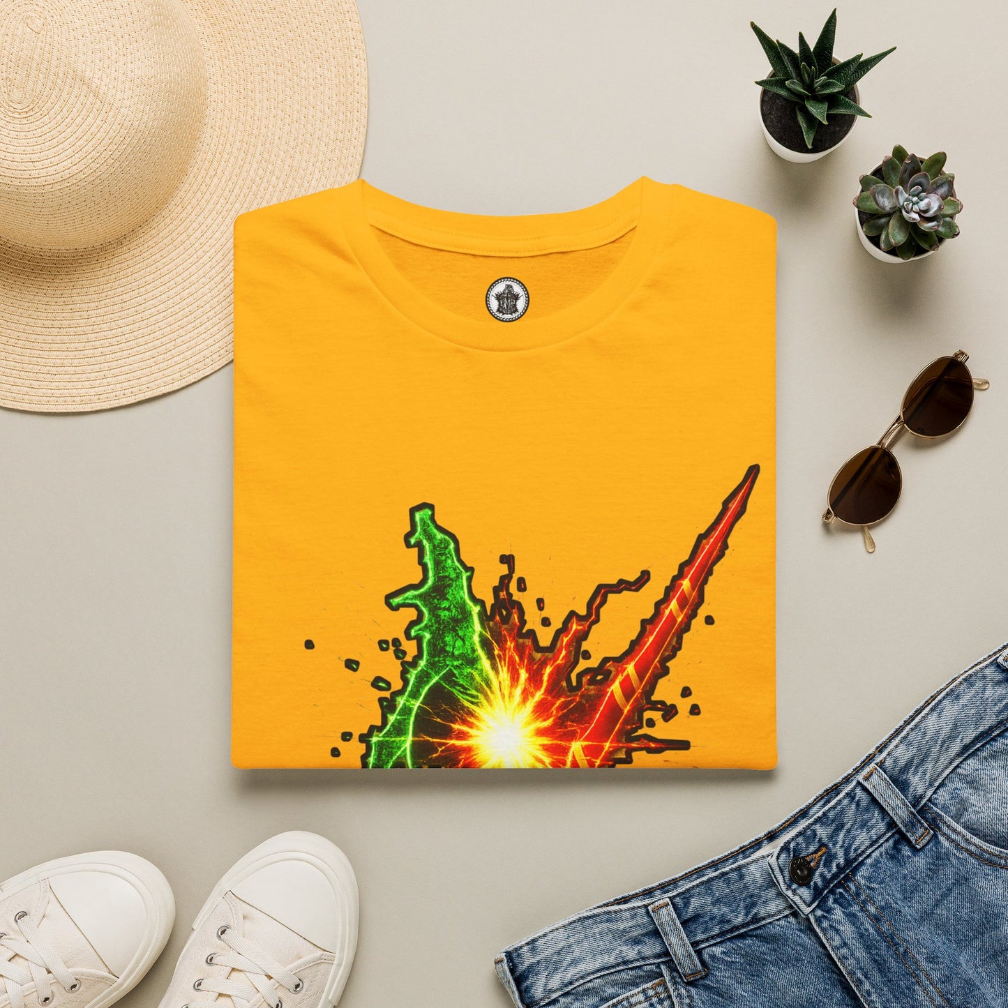 Wizard Battle Burst T-Shirt — Colorful Explosion Graphic Tee